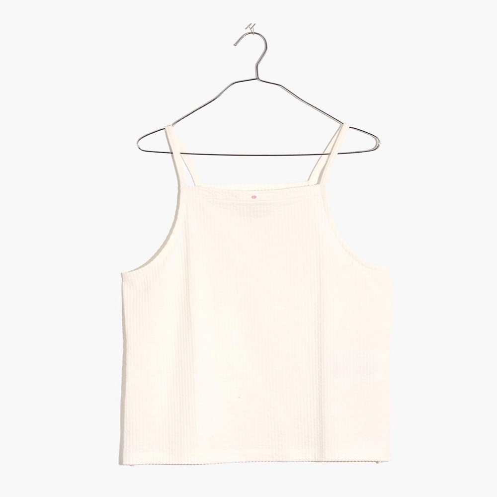 Madewell Seersucker Apron Tank